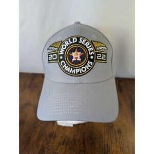 Houstons Astros Hat Adult Mens Gray World Series Champions Snapback 2022 New Era